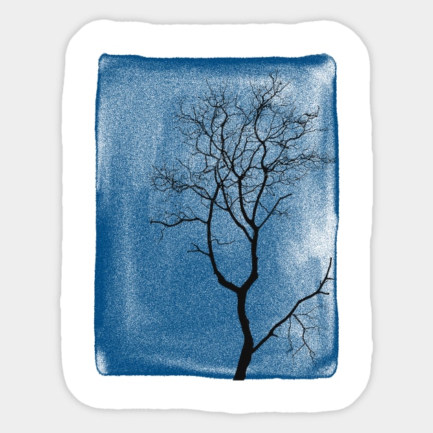 Lonely Tree - Blues version Sticker by bulografik